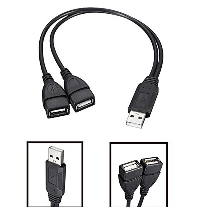 Adaptateur USB 2.0 1 Mâle Vers 2 Femelles - Partage De Connexion Pour Imprimante, Clavier, Charge (480 Mbps, 1A) - 2