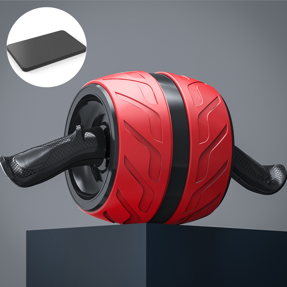 Rouleau Ab à rebond, roue abdominale saine avec tapis de genou, équipement d'entraînement Abs pour la gymnastique à domicile, entraînement de force physique: Bleu