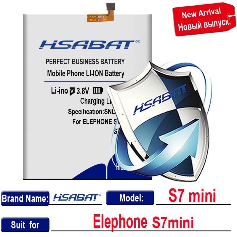 HSABAT-Batería de para Elephone S7 / R9 / S3 / A5 / P8 Max / P8000 / P8 mini / P9000 P9000 Lite / S7 MINI / A4 / M2 / P8: for Elephone S7 MINI