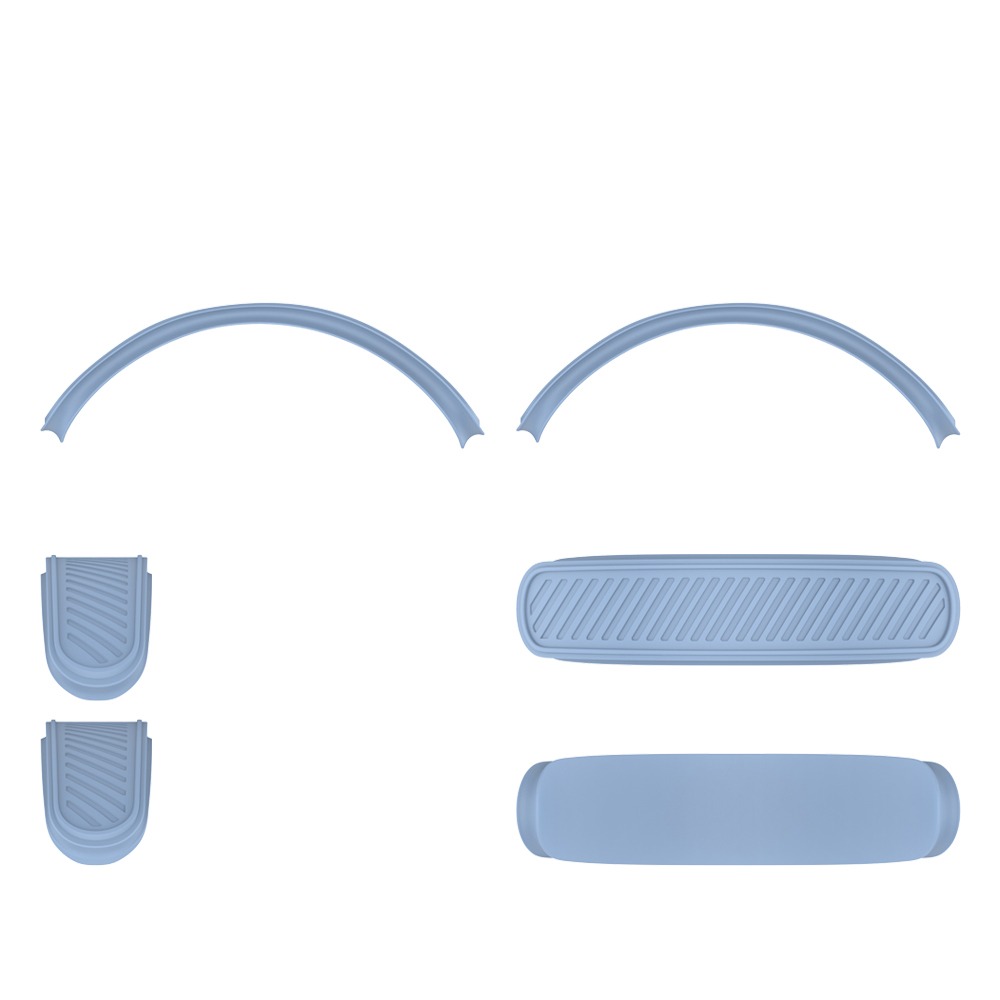 Funda de silicona colorida para diadema, funda de cojín lavable de repuesto para diadema, accesorios para auriculares, funda protectora para AirPods Max: Marfil