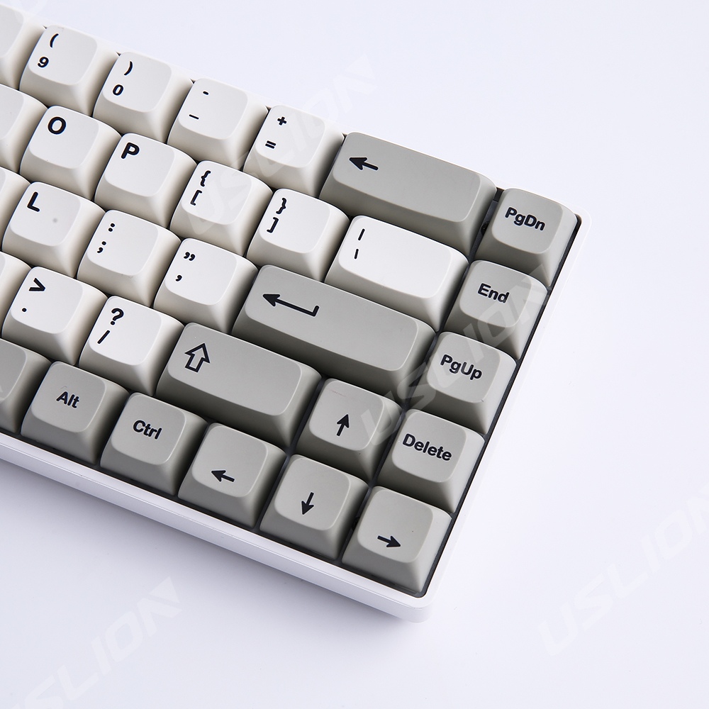 122 Keys XDA Profile Keycaps PBT Dye Sublimation Minimalist White Gray Theme Key Cap For Gaming Mechanical Keyboard MX Switches