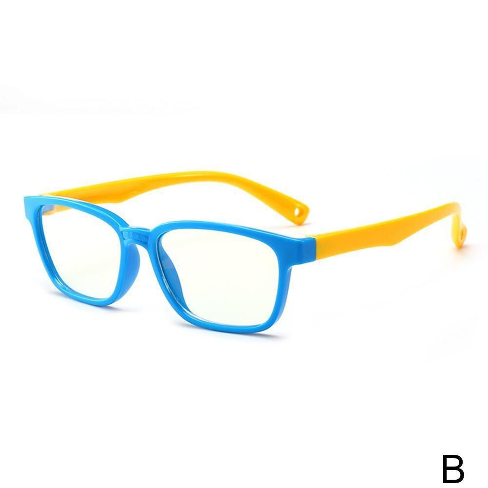 Square Blue Light Kids Glasses Optical Frame Children Girls Blocking Transparent Eyeglasses Boy Frames Anti Reflective Comp D7E2: B
