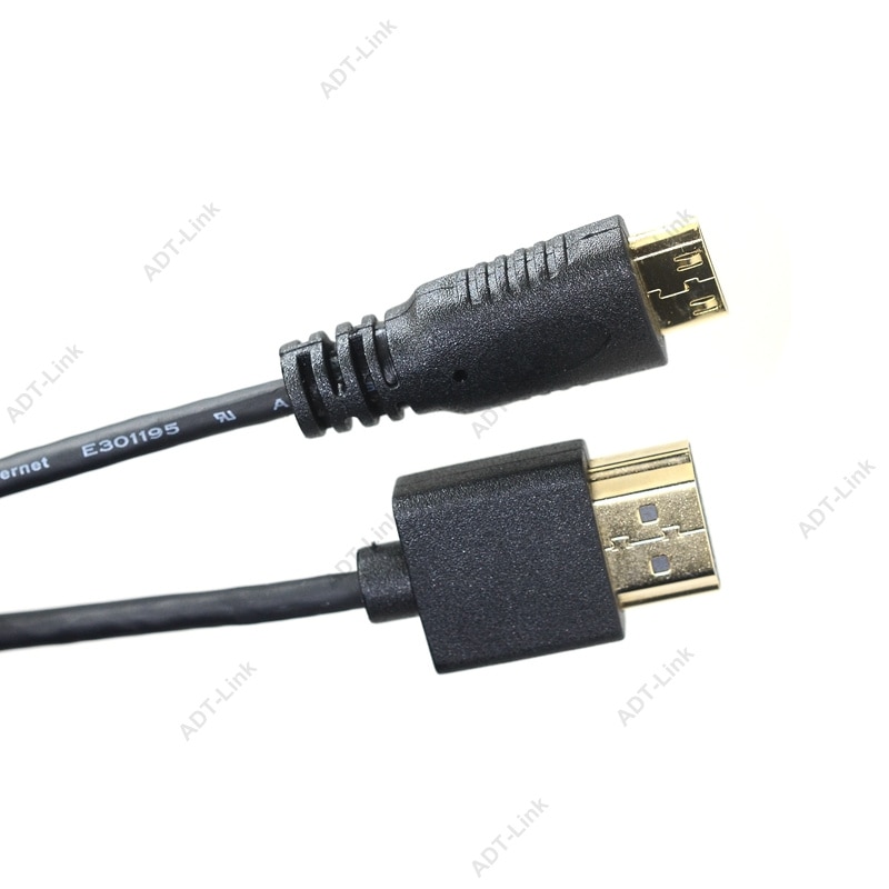 Od 3.0mm superzachte dunne micro hdmi male naar hdmi & mini hdmi male kabel 2k 4k hd @ 60hz lichtgewicht draagbaar
