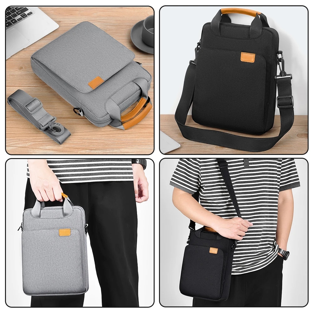 Tablet Shoulder Sleeve Bag For IPad air pro 12.9" , IPad Air 10.9" Surface Go 3/2 Galaxy Tab A 10,Laptop Pouch Handbag Birefcase
