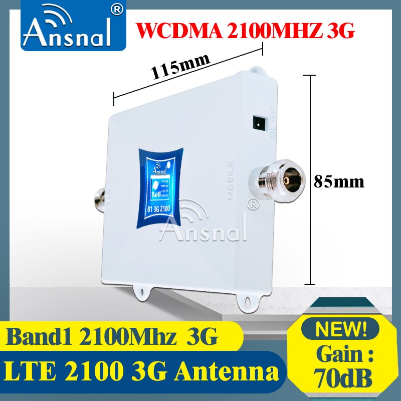 1PCS 2100Mhz 3G Amplifier 3g 4g signal WCDMA 2100 3G NetWork Mobile Signal Booster LTE 2100 GSM Repeater3G 4G Cellular Amplifier