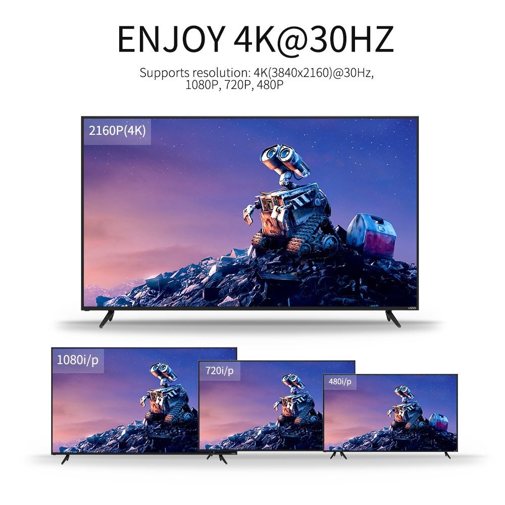 QGeeM-Cable USB tipo c 3,1 HDMI, adaptador Thunderbolt Compatible con MacBook, Samsung S8, Huawei Mate 10, convertidor tipo C a HDMI