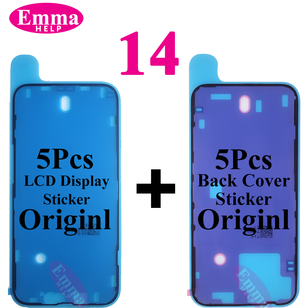 10pcs Back Cover Sticker for iPhone 14 15 Pro Max 16 Plus Back Frame Waterproof Seal Bezel Display Adhesive LCD Screen Frame: Yellow