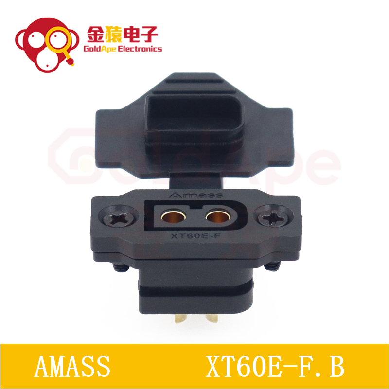 AMASS Quick Charge XT60E-F.B Model Airplane Battery Gold-plated 30A High Current Female Plug Mountable XT60 Connector Black