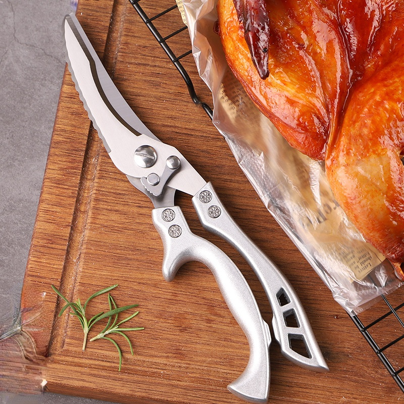 Powerful Chicken Bone Scissors Chicken Duck Fish Cutter Shears 4Cr13 Stainless Steel Scissors Scale Clean Cooking Scissors Knife