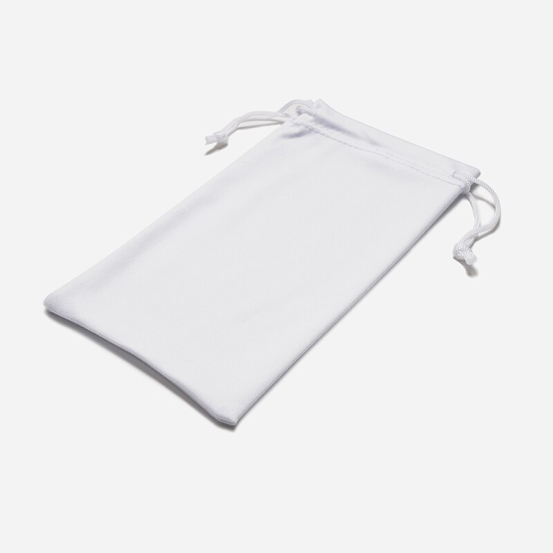 Nuovo sacchetto di stoffa per occhiali occhiali da suola custodia con coulisse custodia per occhiali miopia tasca per occhiali morbida accessori per occhiali portatili: B-bianca