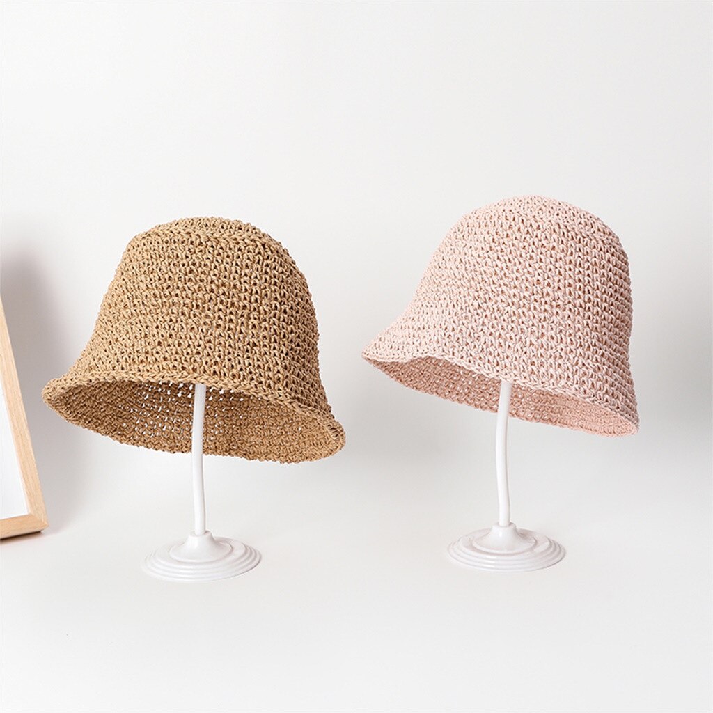 SAGACE verano sombrero paja mujer Sun Dome Cool sombrero plegable para mujeres sombrero de paja de playa sombrero de UV viaje gorra de malla playa A310