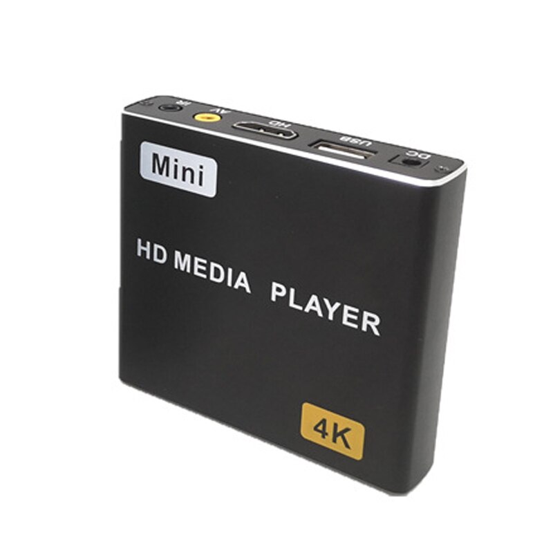 Mini 4K Full Hd 1080P Media Speler Met Sd/Usb/Hdmi/Av/Autoplay Ondersteuning 4K H.265/H.264 (Eu Plug)