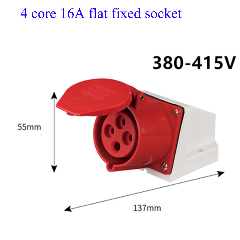 16A Lndustrial Plug Waterproof Explosion-proof Aviation Plug Docking Socket Connector Three-phase Electric 3-core 4-core 5-hole: Orange