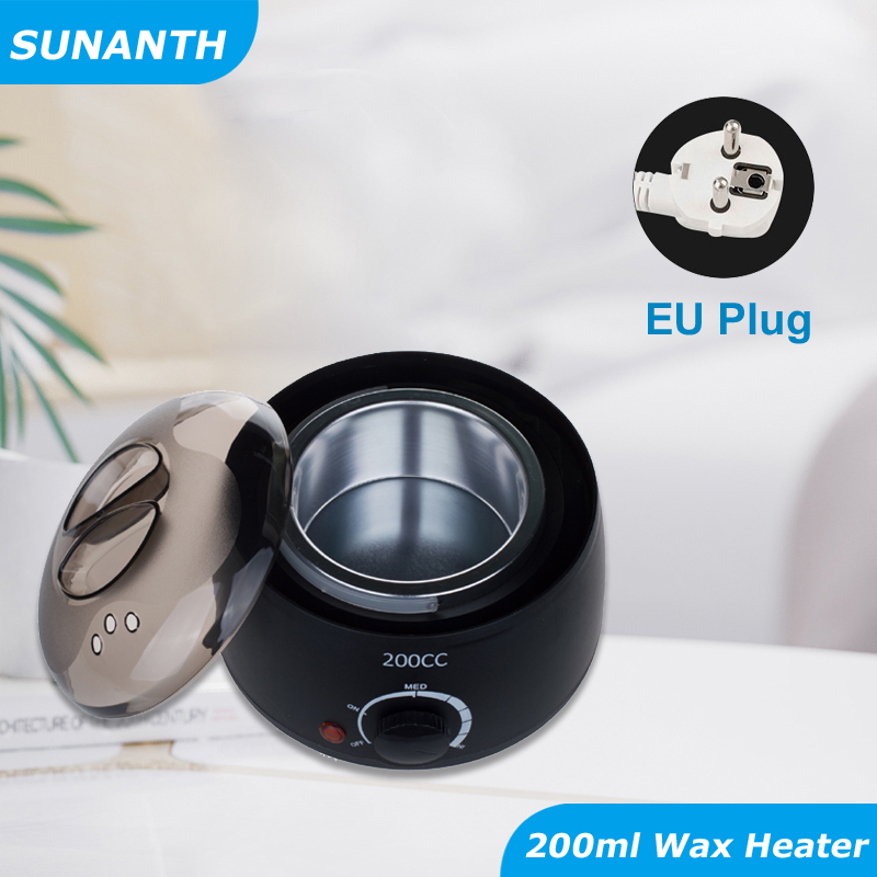 Elektrische Wax Heater Wax Machine Paraffine Pot Warmer Ontharing Waxen Machine Wax-melt Epilator Quick Heater: Black