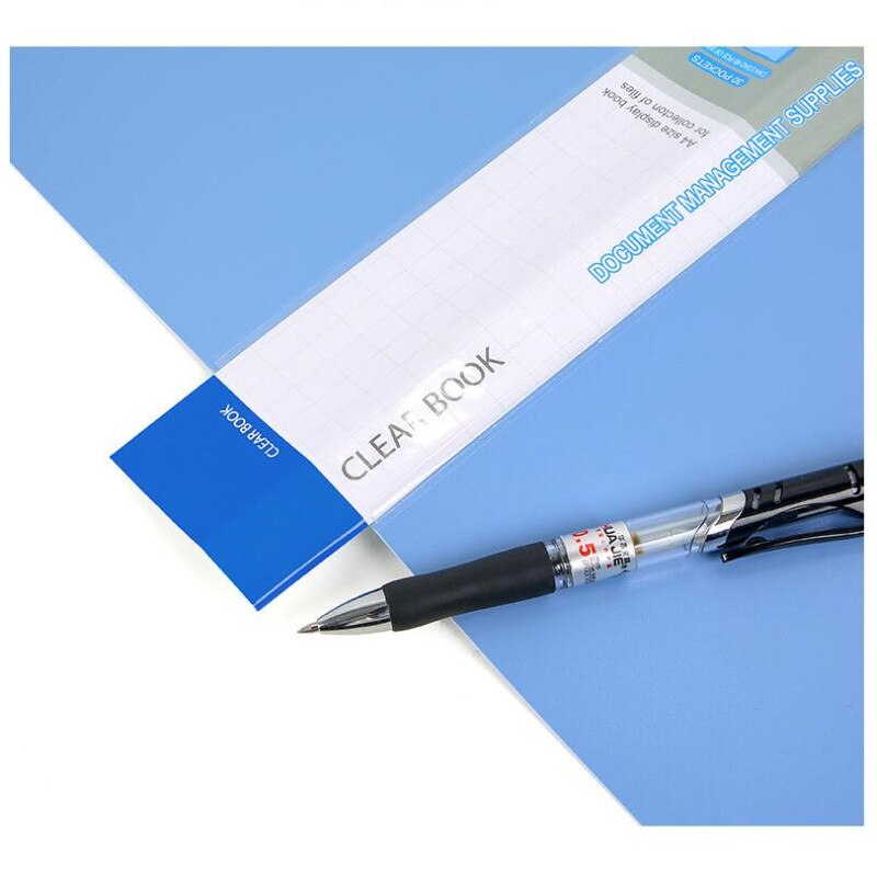 1Pc A4 Display Boek 80/100 Pagina Transparante Insert Map Document Opbergtas Voor Bank Campus Bestand Kantoor Werkplek Familie