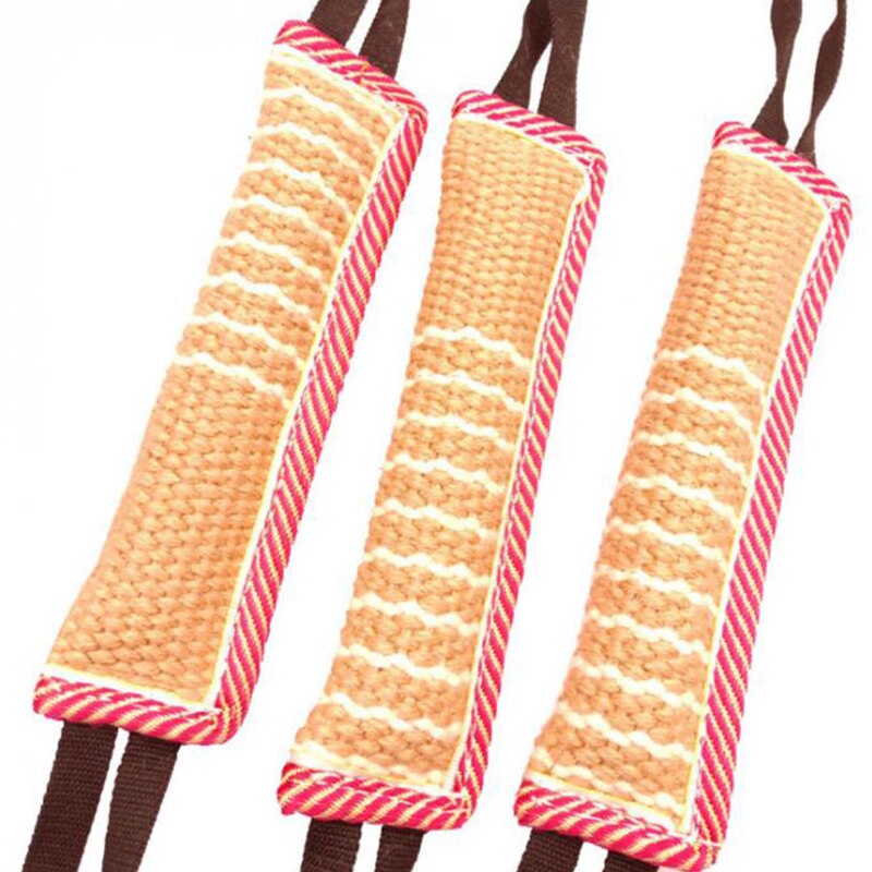 Trekspeelgoed voor huisdieren, bijtkussen, sterk trekspeelgoed voor honden, hondentraining met 2 touwhandvatten om tanden te slijpen, speelgoed voor het reinigen van puppy's