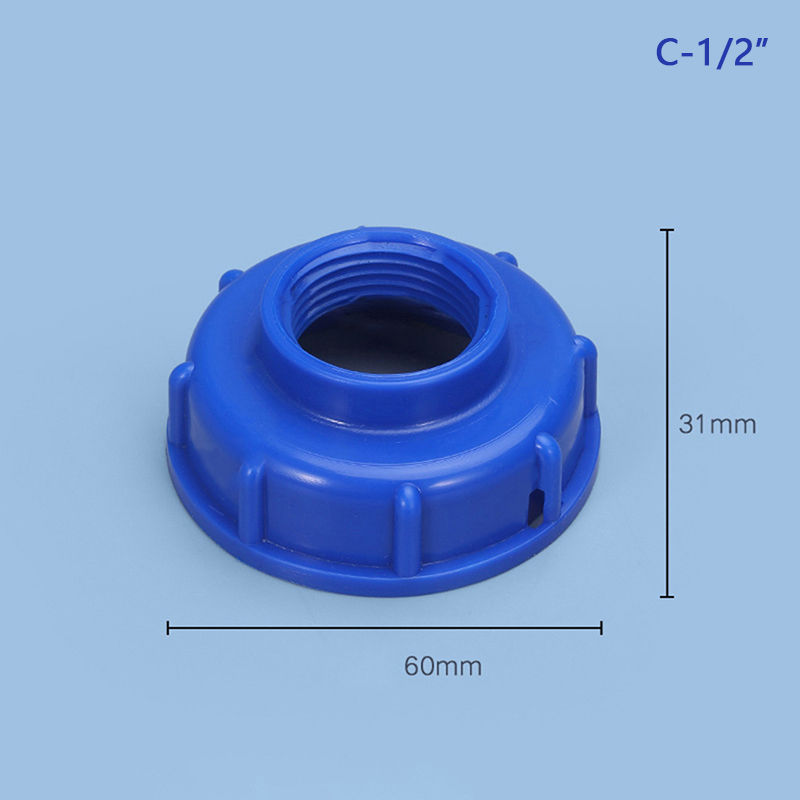 1PC Durable IBC Tank Fittings S60X6 Coarse Threaded Cap 60mm Female Thread To 1/2 ", 3/4", 1 " Water Tap Adapter Connector: Orange