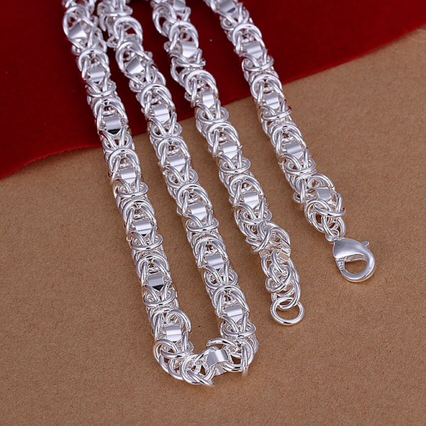 925 Sterling silber halsketten, edel, luxuriös, wunderschöner anhänger, herren- und damenkette, hochzeit, wasserhahn, 20 zoll, silberschmuck