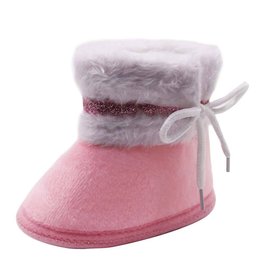 #30 Baby Baby Meisjes Cashmere Pluche Winter Laarzen Bandage Warme Schoenen Kerst Kinderen Schoenen Bota Infantil Menina: Pink  / 11