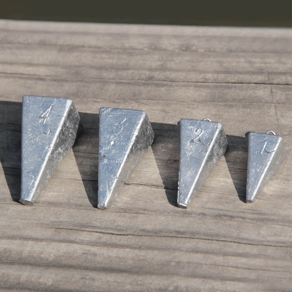 Shaddock 5Pcs Pyramid Sinker Weights Surf Fishing Lead Sinker Weights For Saltwater Freshwater Fishing