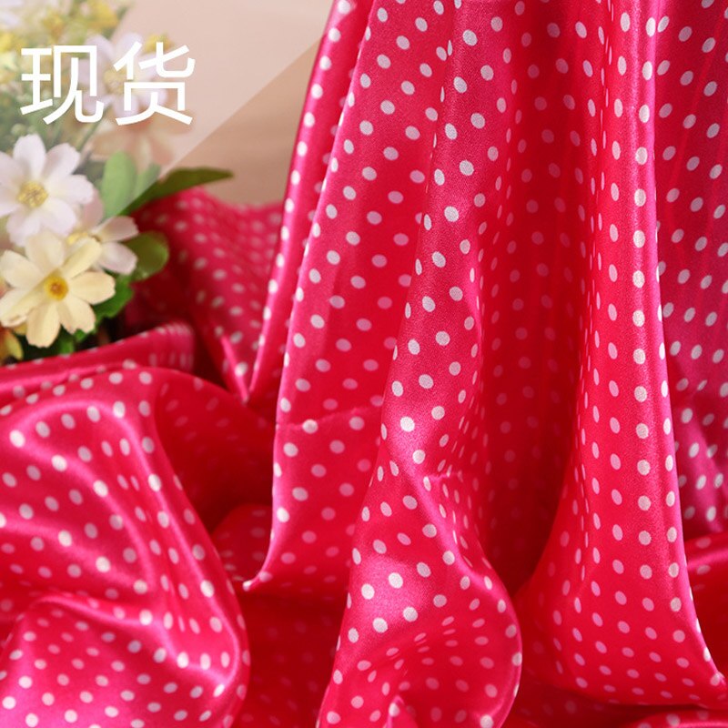 Polyester satin fabrictwist landscapebillede mønster tøj skjortekjole satin stof: 3