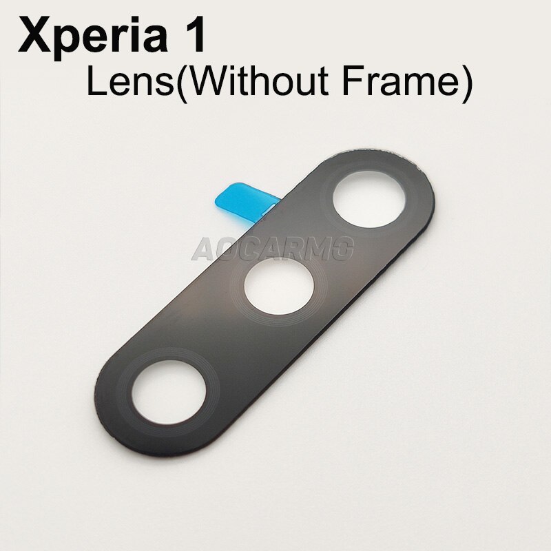 Aocarmo Schwarz/Lila/Weiß/Grau Hinten Zurück Kamera Objektiv Len Glas Mit Metall Rahmen Ring Für Sony xperia 1 / XZ4 J9110 X1: ohne Rahmen