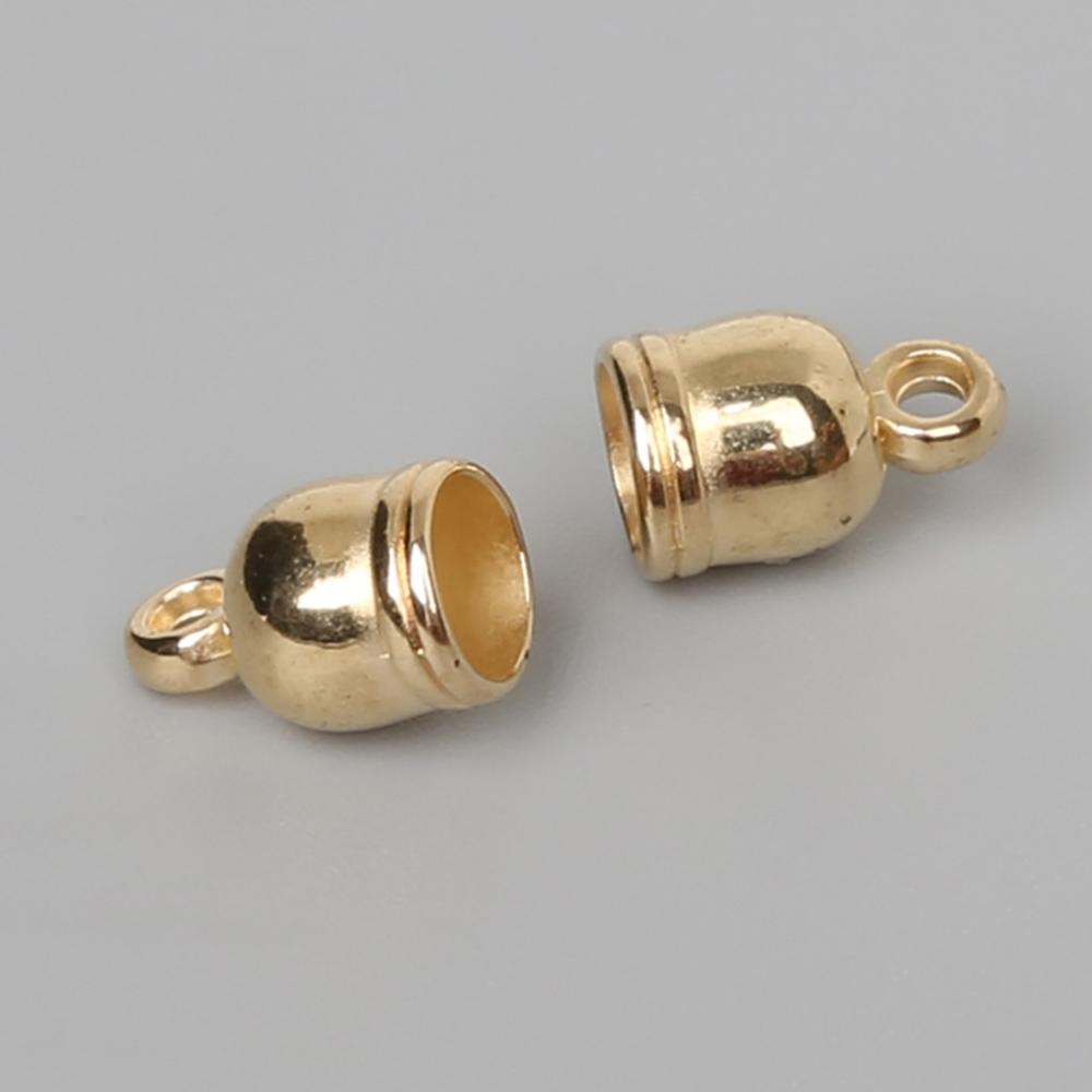 50 teile/los Ohrringe Halskette Ende Spitze Quaste Caps Leder Cord Crimps End Caps Perlen Kappe Verschluss Für DIY Schmuck Machen