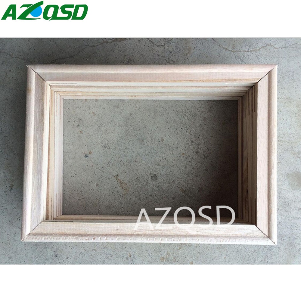 AZQSD 40X50cm DIY Wooden Frame for Oil Painting By Numbers Painting Accessories Calligraphy Frame Mosaic Assembly Product