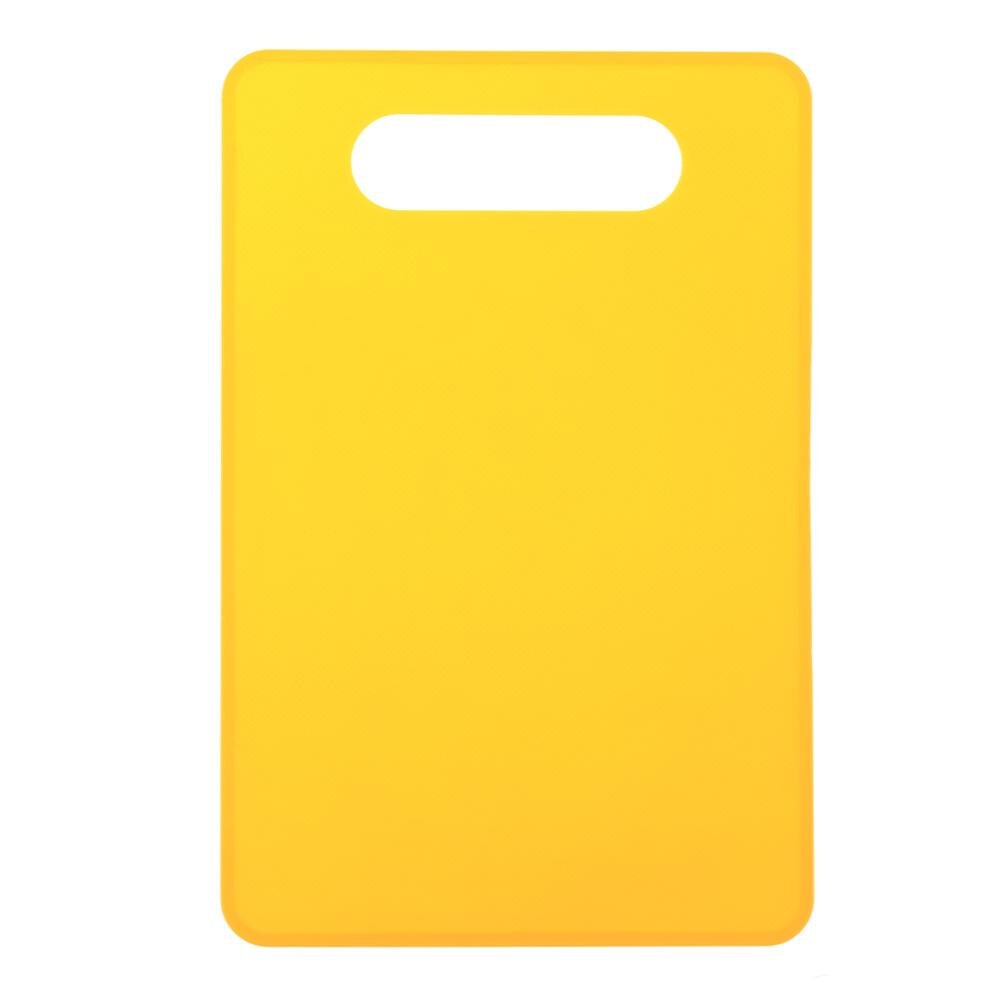 Plastic Non Slip Anti Bacterium Cutting Board Food Slice Cut Chopping Block: Yellow