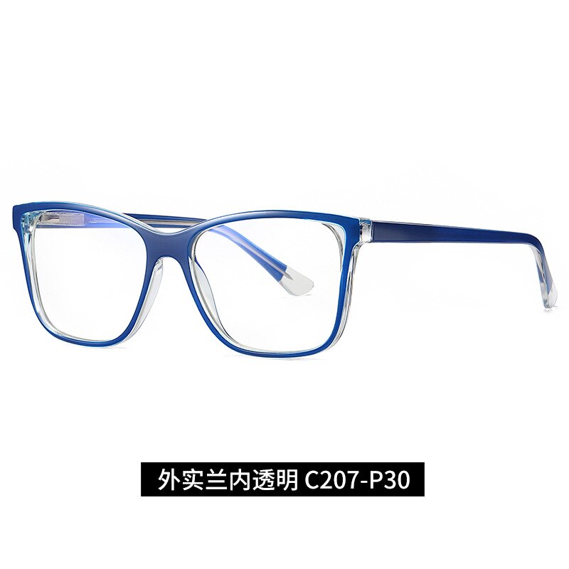 Adult Blue Light Blocking Rectangle Gaming Reading Learning Computer Mobile Clear Eyes Digital Products Glasses: Transparent