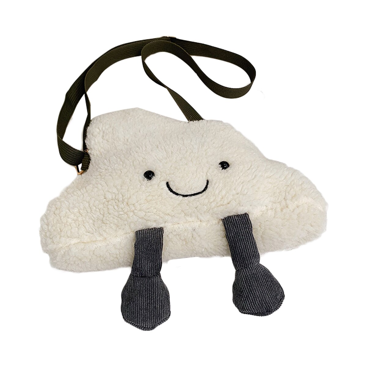 Kvinder piger sød lille crossbody taske blød dejlig sky form plys skuldertaske fødselsdag: Default Title