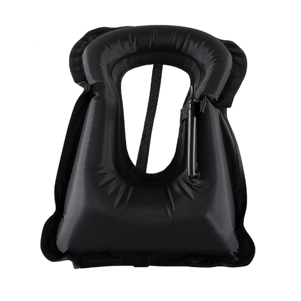 Life Jacket Adult Inflatable Snorkel Vest Portable Child Safety Jacket Floating Swimming Surfing Water Sports Life Saving Jacket: Black M