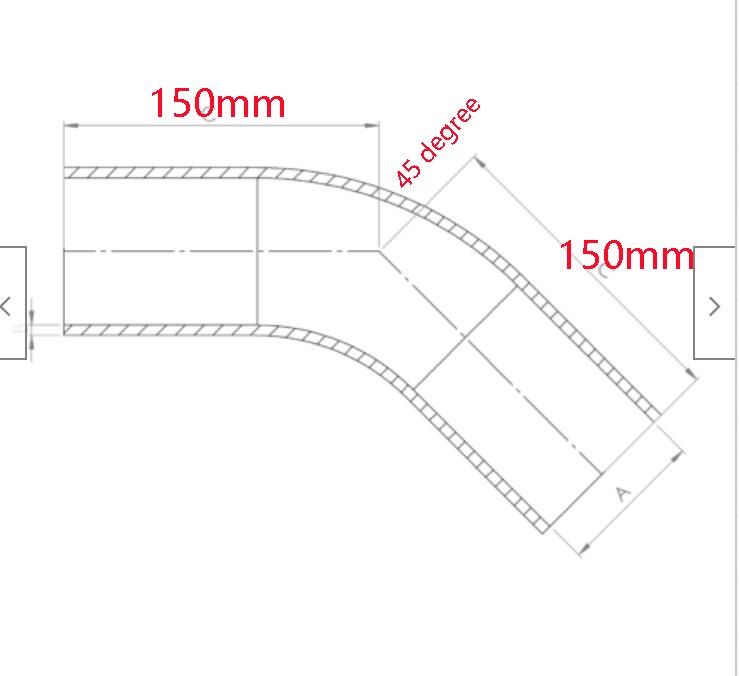 Ich würde13mm-30mm 45 Grad Silikon Schlauch Biegen Rohr Ellbogen Luft Wasser Schub Ladeluftkühler