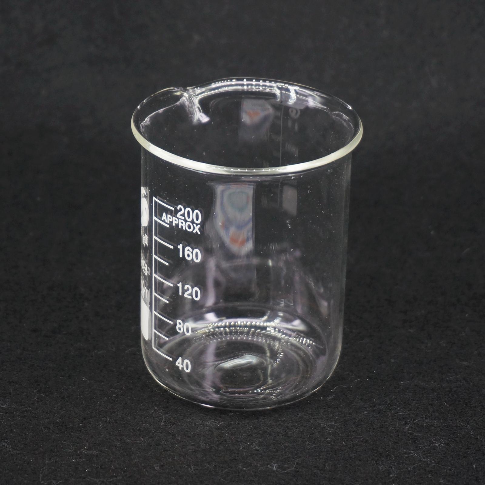 200 Ml Lage Vorm Beker Chemie Laboratorium Borosilicaatglas Transparante Beker Verdikte Met Uitloop