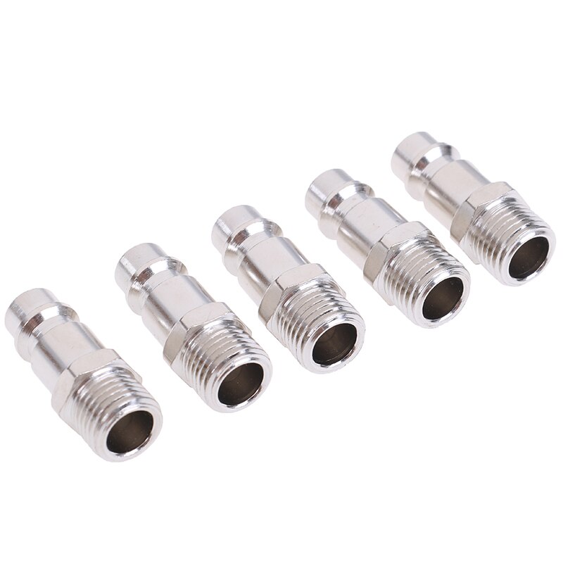 5 Stks/partij 1/4 "Koper Ijzer Euro Air Lijn Slangfitting Quick Release Air Compressor Connector 33*11Mm