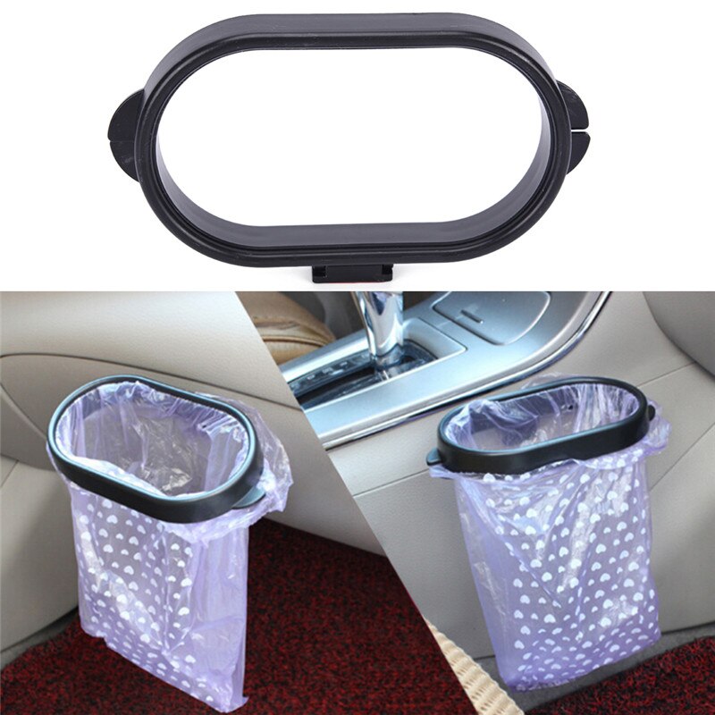 Auto Vuilniszak Plastic Clip Voertuig Vuilniszakken Frame Geplakt Trash Holder Zwart