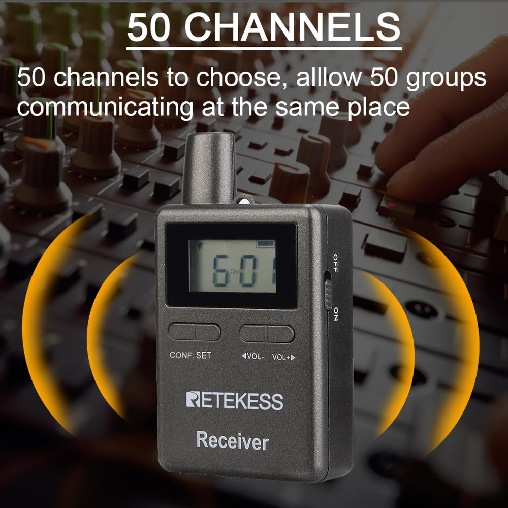 Retekess TT105 2.4GHz Wireless Receiver Tour Guide System for Church Translation System Traveling Museum Visit Conference