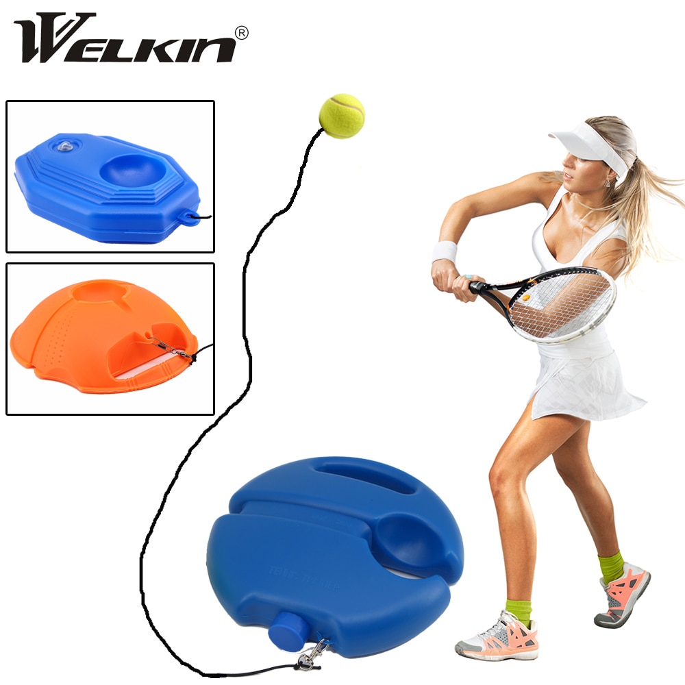 Welkin tunge tennis træning hjælpemidler værktøj elastisk reb bold praksis selvstændig rebound tennis træner partner sparring enhed