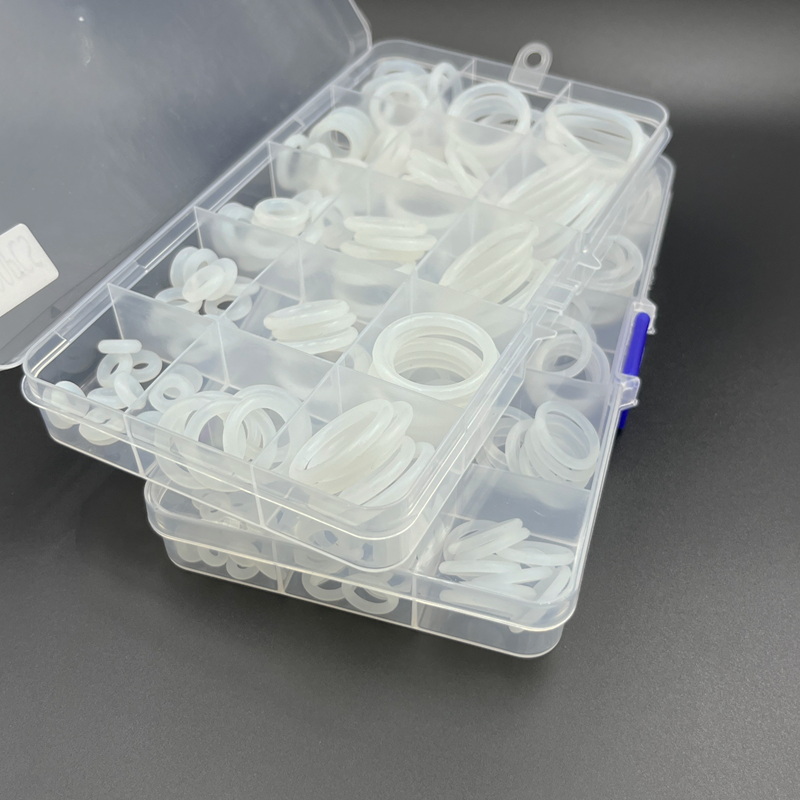 Witte siliconen O-ring VMQ O-ring afdichting pakking CS 1,5/2,0/2,4/3,1 mm geïsoleerde waterdichte ring ronde O-vorm food grade Oring Kit