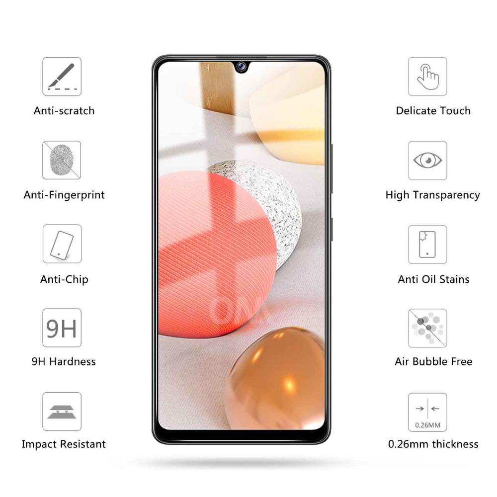 三星銀河A40 A41強化ガラスプレミアムフルカバレッジ保護ガラスフィルムサムスンギャラクシーA42 5グラム