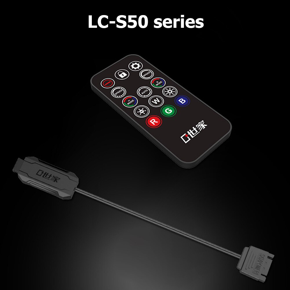 Led-lichtstrip, verstelbare draadloze schakelaar, symphony edition versus afstandsbediening 5v , 3- pins argb afstandsbediening pc-behuizing