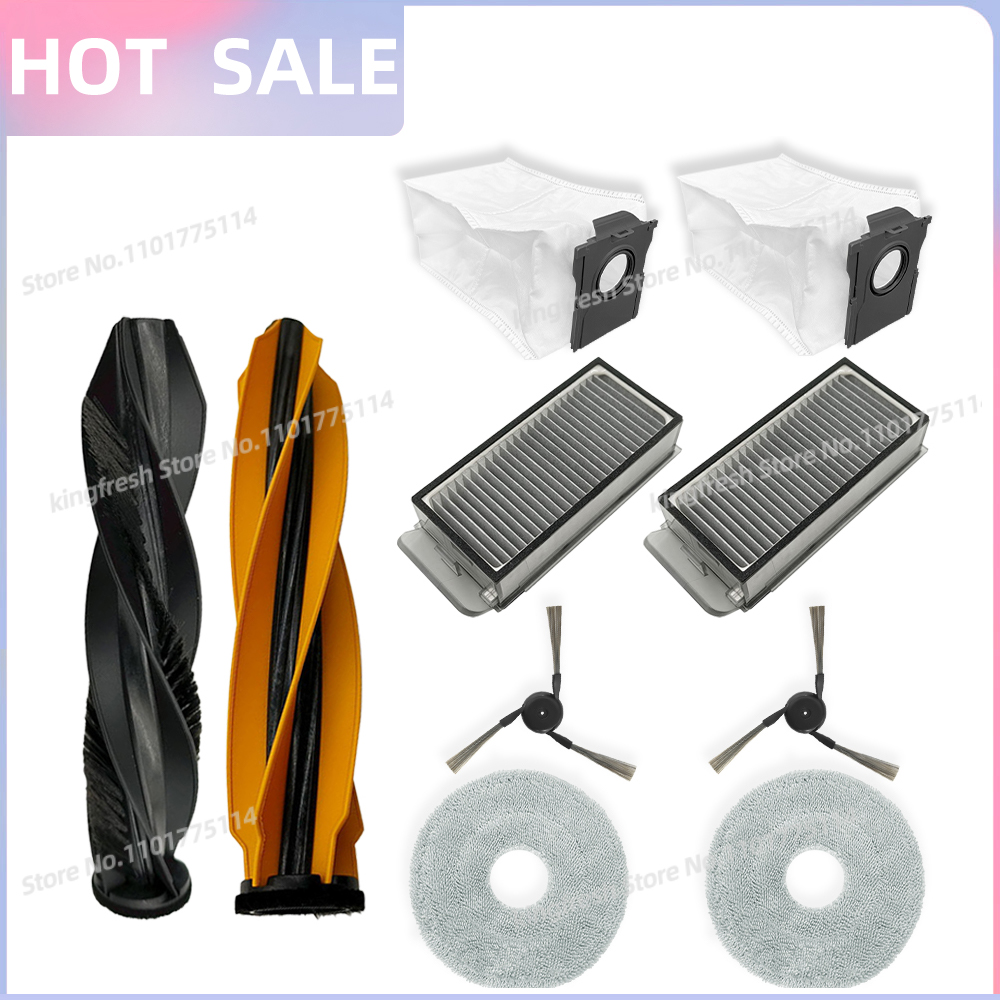 Compatibile con ( Dreame L50 pro ultra / Dreame X50 ultra / Dreame X50 maestro ) Parti per Aspirapolvere Rullo Principale Spazzola Laterale Filtro HEPA Panno per Pulizia Sacchetto della Polvere Accessori: Colore rosa