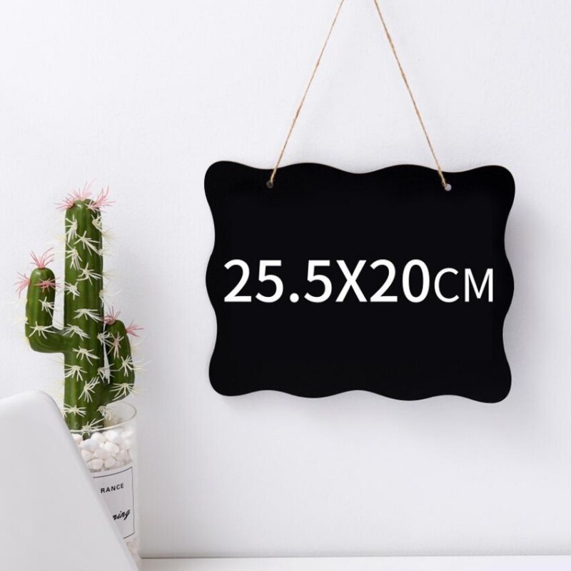 Mini Hanging Blackboard Double Sided Decorative Plaque Signs Message Board For Wedding Restaurants Kitchen Party Decoration