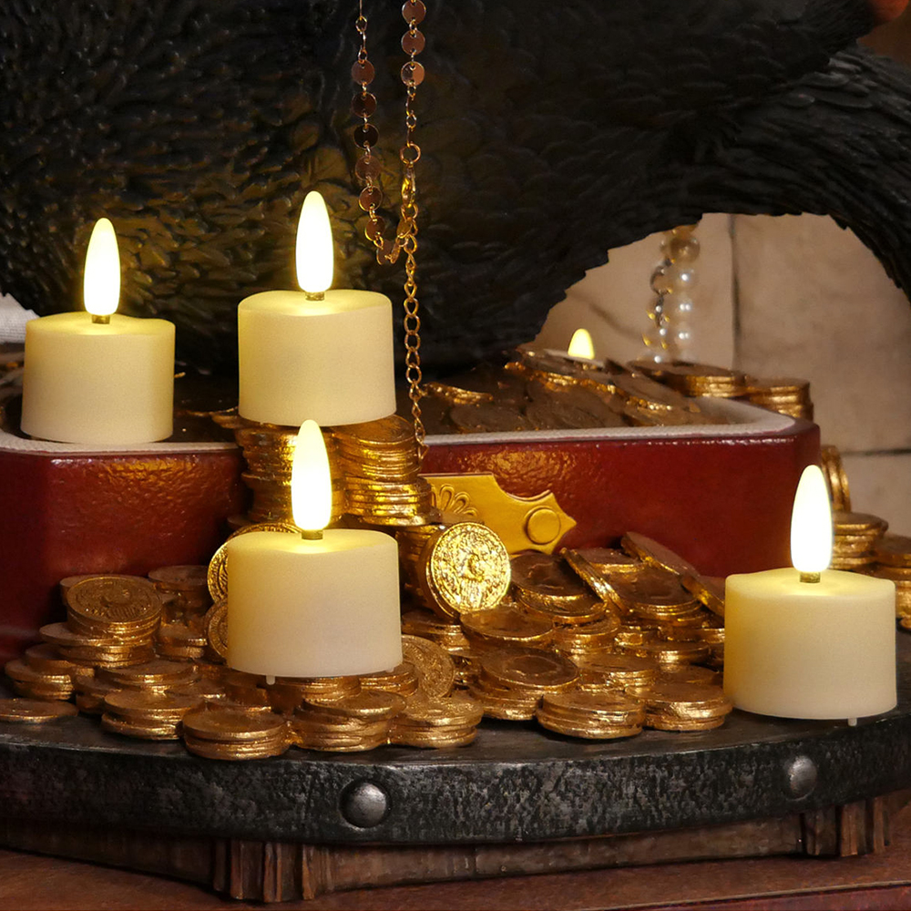 Velas Led FPOO con temporizador de vela eléctrica Led Artificial recargable, luz de llamas parpadeantes remotas para decoración del hogar y vacaciones