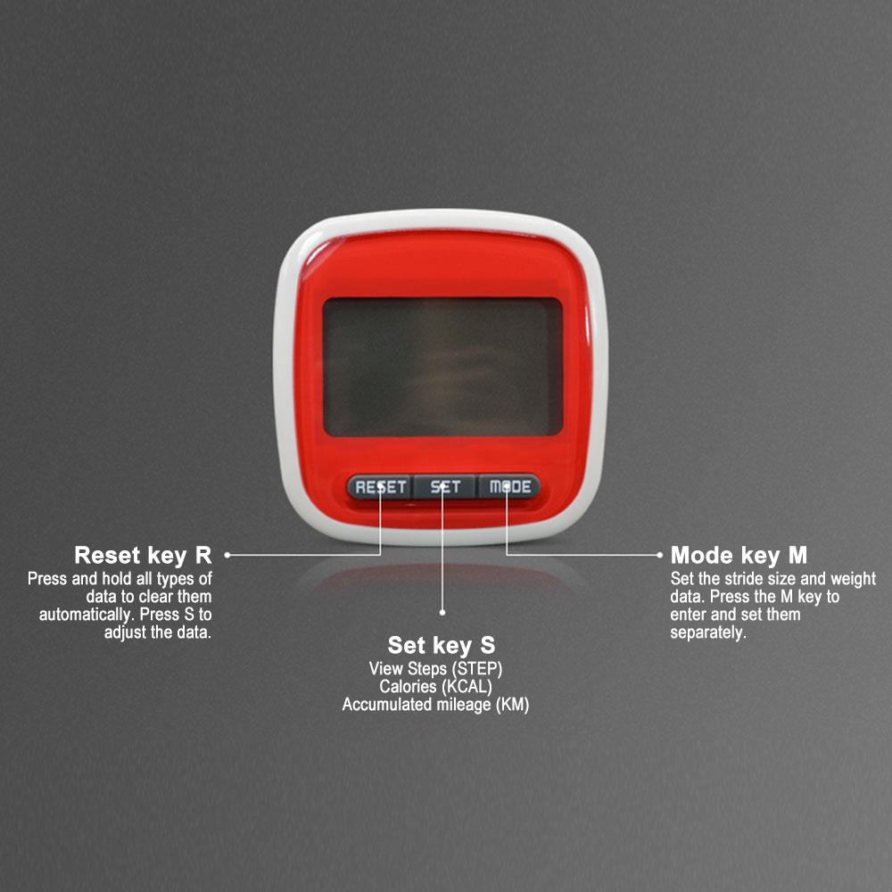 Electronic Running Counter LCD Walking Pedometer Distance Step Counter Calorie Running Step Pedometer Walking Distance Counter