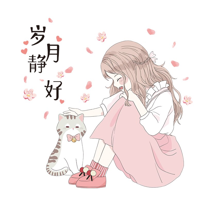 [Shijuekongjian] Cartoon Meisje Muurstickers Diy Bloem Planten Muurstickers Voor Kinderen Slaapkamer Babykamer Keuken Huis Decoratie: girl sticker