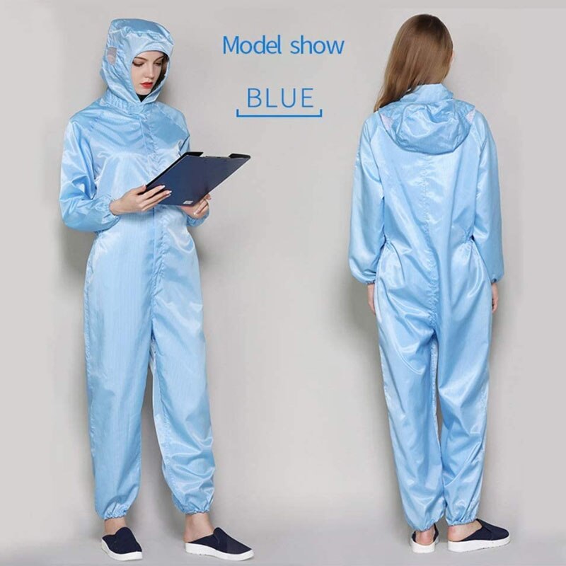 Herbruikbare Overall Voor Vrouwen Meisjes Beschermende Kleding Met Kap Isolatie Pak Met Rits Anti-Statische Lab Overall Werkkleding