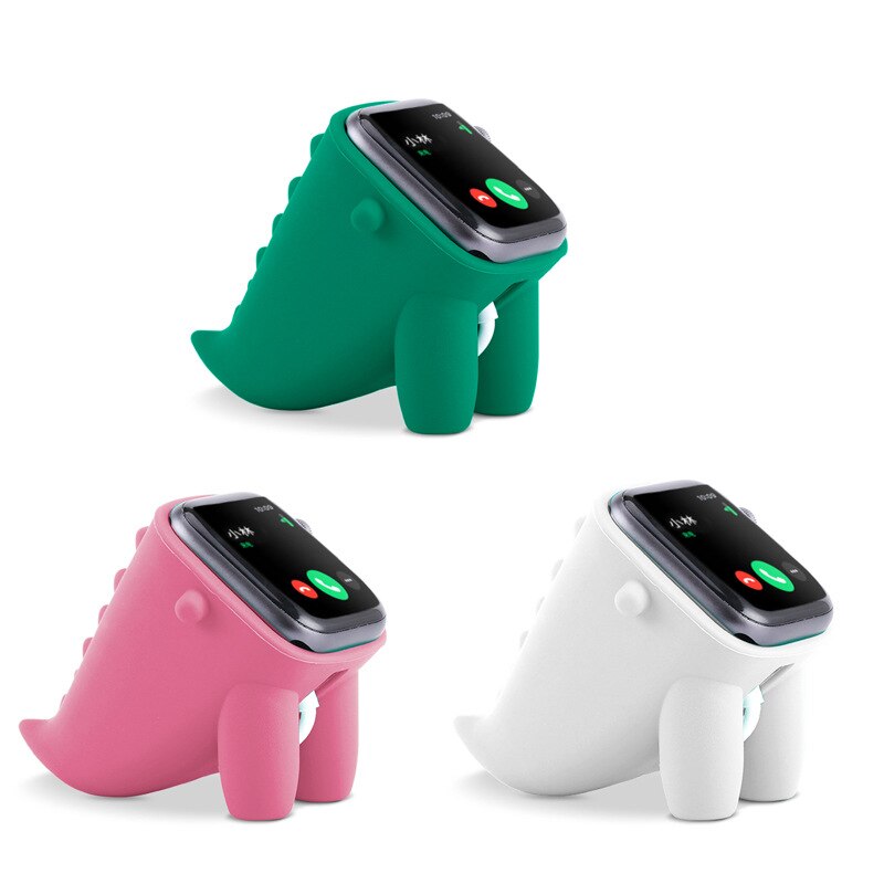 Leuke Dinosaurus Horloge Stand Voor Apple Serie 6/5/4/3/2/1 44Mm/42Mm/40Mm/38Mm Nachtkastje Accessoires Horloge Opladen Base