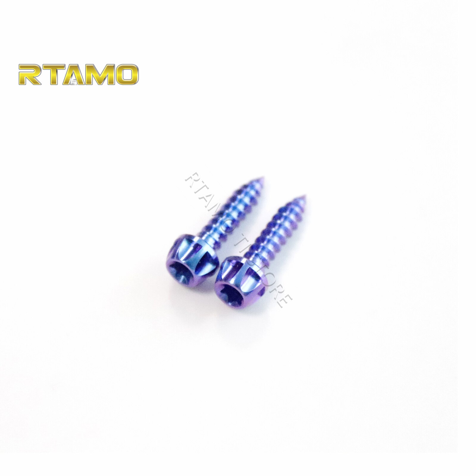 Rtamo Gr5 Titanium Alloy Rear Turn Signal Self Tapping M4 Screws Kit (2pcs) Fit Verspa Sprint 150: TypeB-Purple