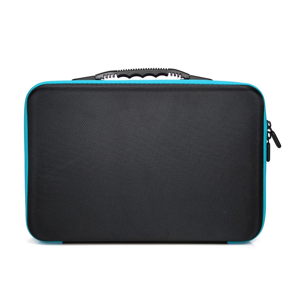 60-flessen Diamant Schilderij Doos Shockproof -proof Dubbele Rits Sluiting Borduurwerk Steentjes Opslag Container Case- blauw: Bordeauxrood